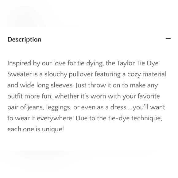 EUC Natural Life Taylor Oversize Sweater, Magenta Tie-Dye, size L/XL - Picture 6 of 9